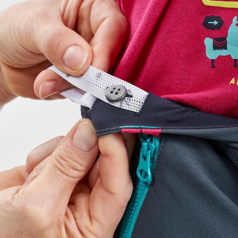 Pantalon Softshell Drumeție la munte MH550 Gri Copii 2- 6 ani