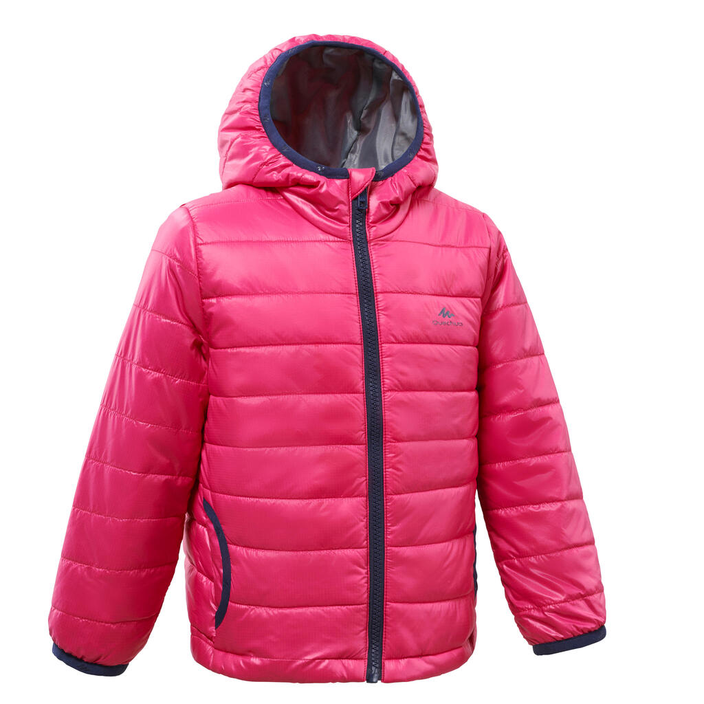 Kids' 2-6 years hiking padded jacket mh500 - pink