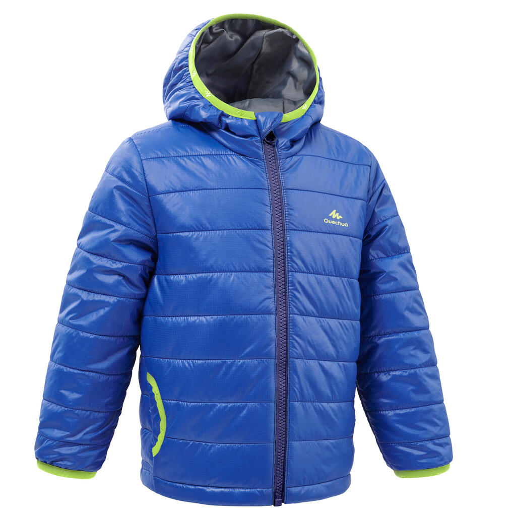 Kids' 2-6 years hiking padded jacket mh500 - blue