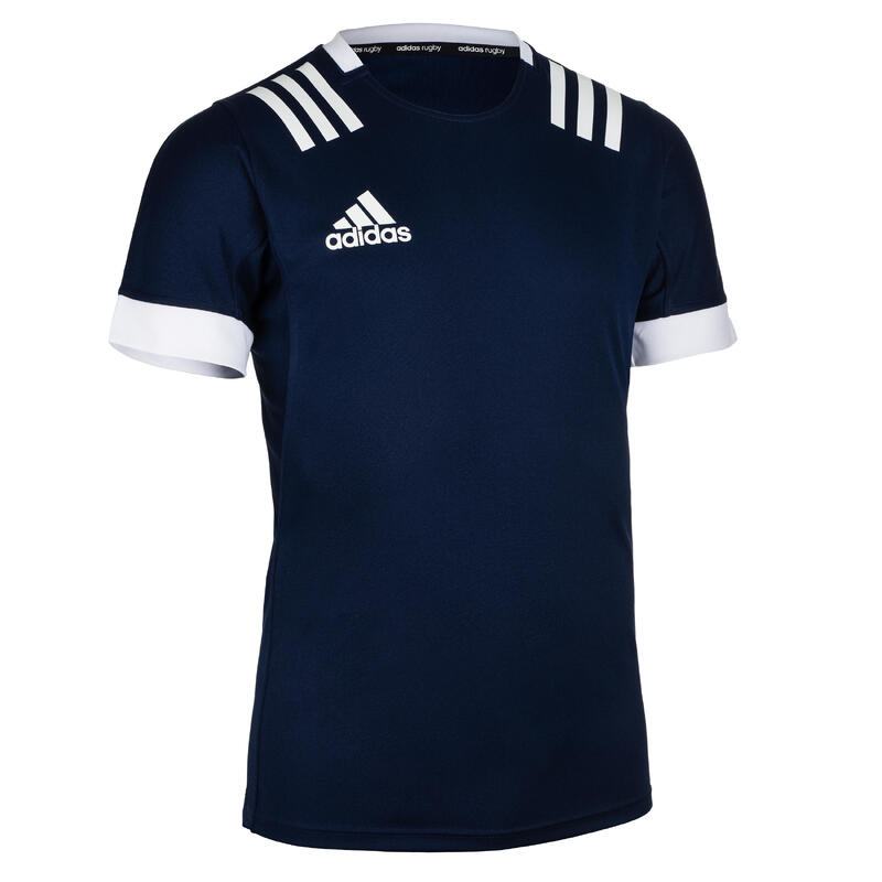 Maillot Manches courtes de rugby 3S homme Bleu Adidas