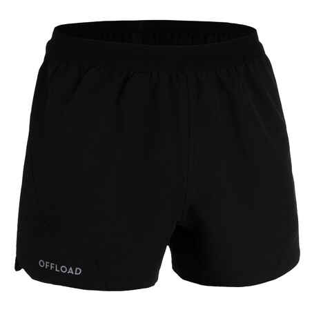 Pantalón corto de Rugby Hombre Offload R500 Negro