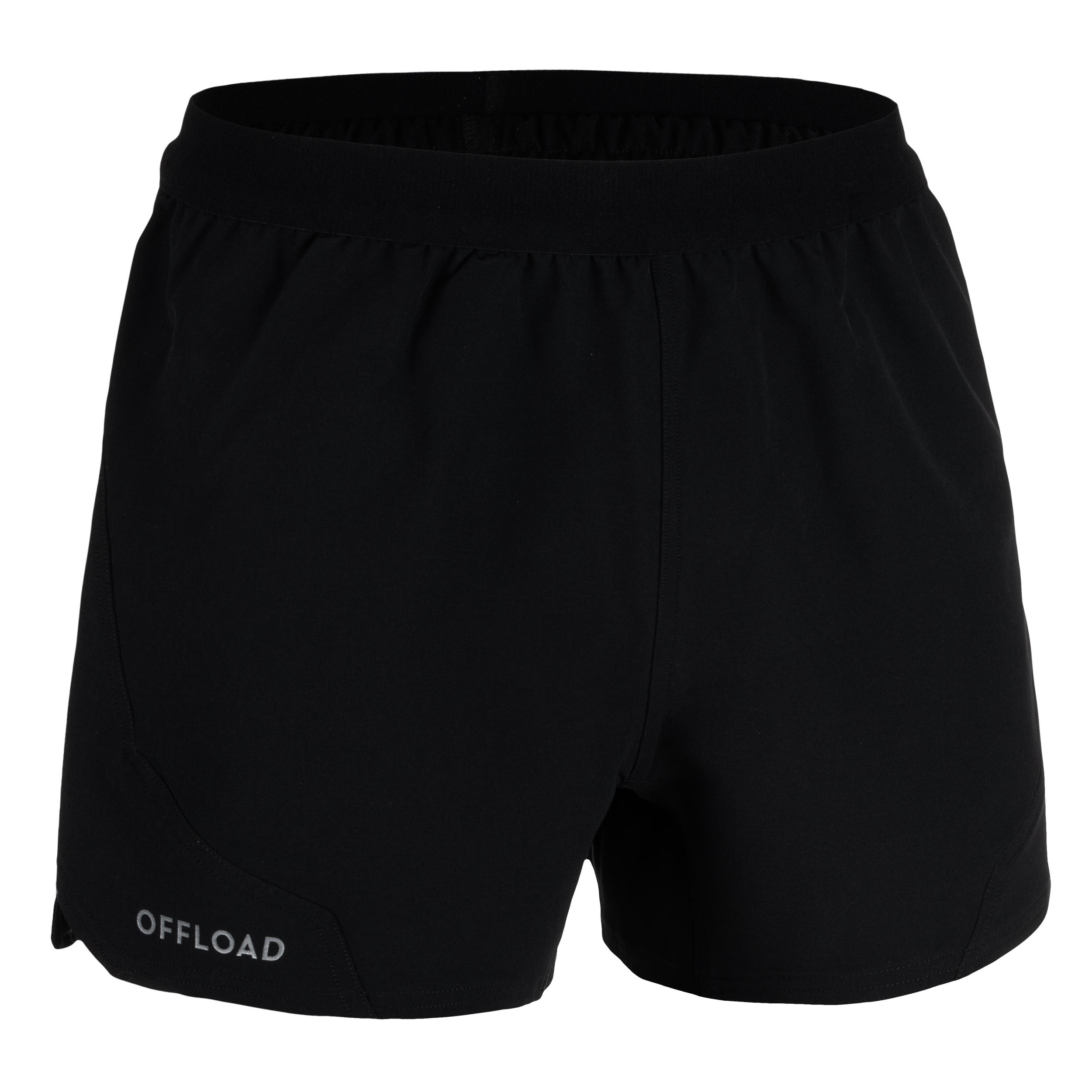 Rugbyshorts R500 Herr Svart