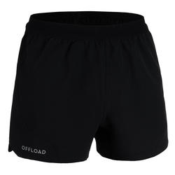 Rugbyshort voor heren R500 zwart