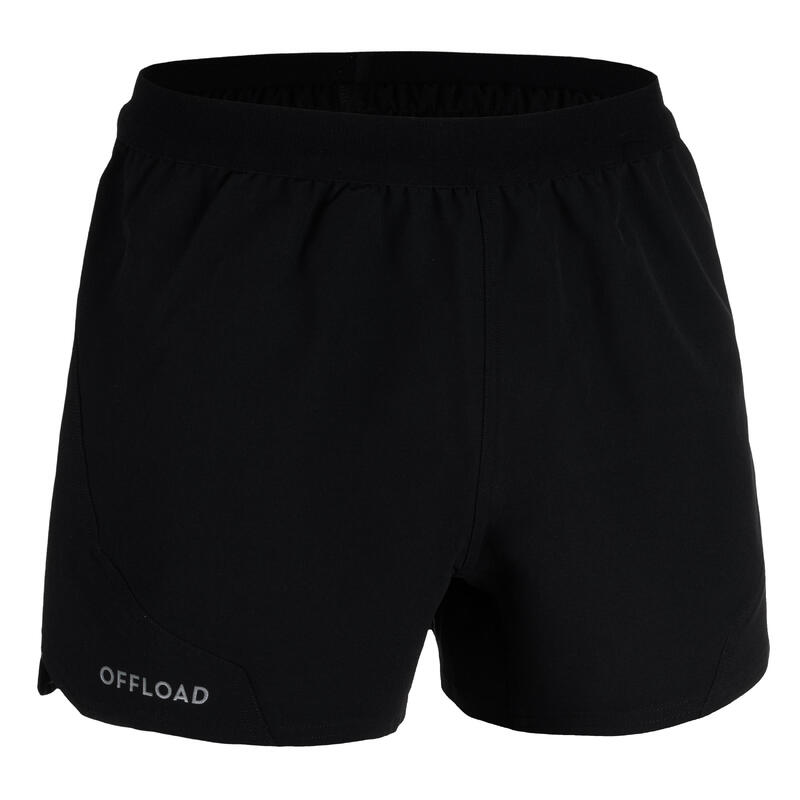 Short rugby uomo R500 neri