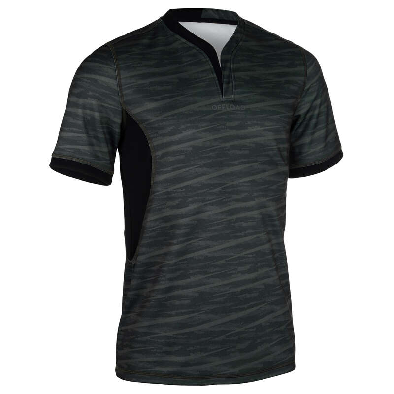 APPAREL RUGBY MEN Rugby - Men's Jersey R500 - Khaki OFFLOAD - Rugby Clothing