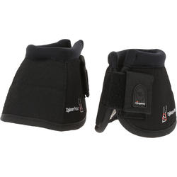 Optimum Horse Riding Open Overreach Boots For Horse And Pony Twin-Pack - Black