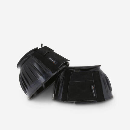 Cloches équitation ouvertes caoutchouc cheval et poney - 100 noires x2
