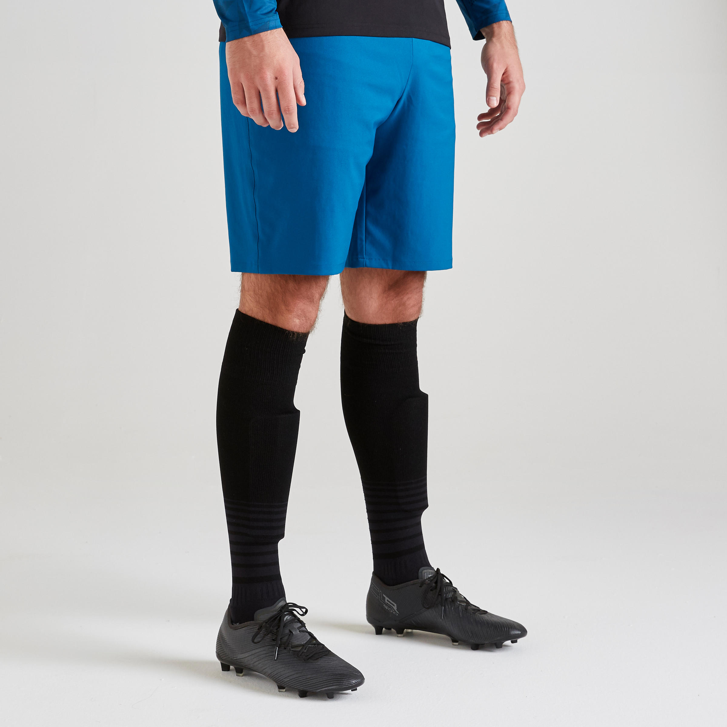 F500 Adult Football Goalkeeper Shorts - Blue 3/9