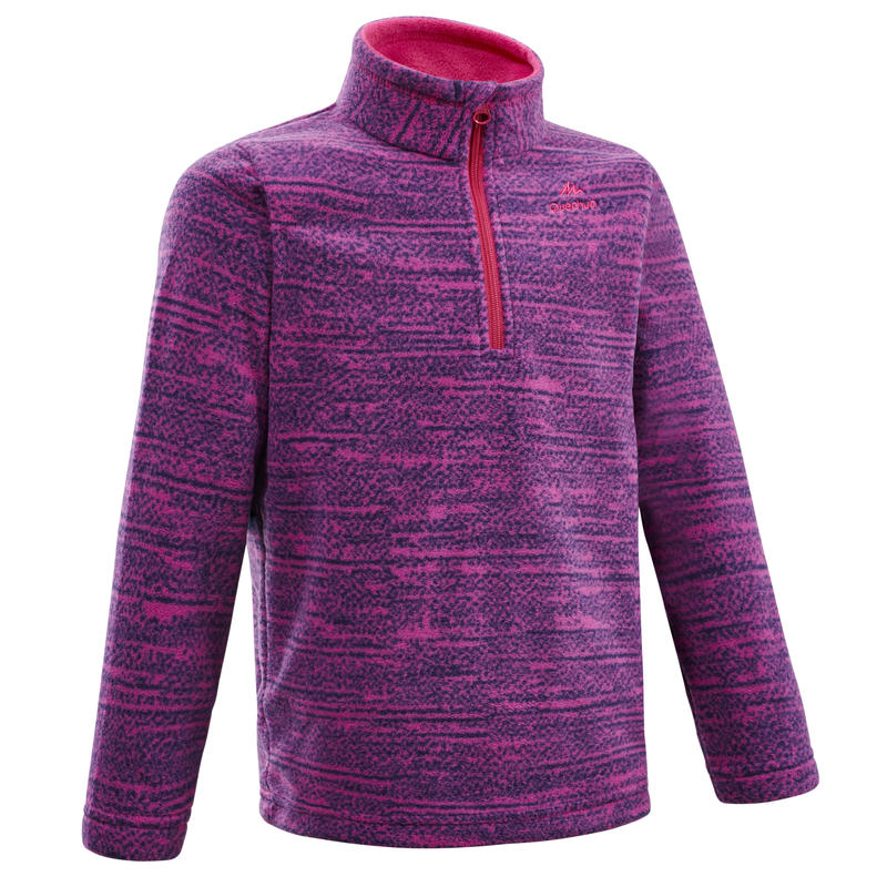 Children's Hiking Fleece Sweater MH120 Purple Children's Hiking Fleece Sweater MH120 Purple