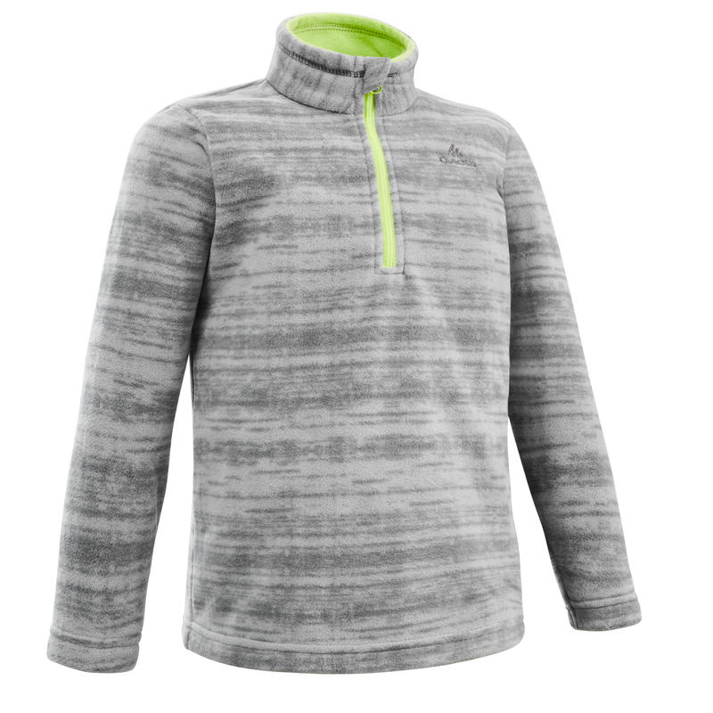 Polaire de randonnée enfant MH120 grise Polaire de randonnée enfant MH120 grise