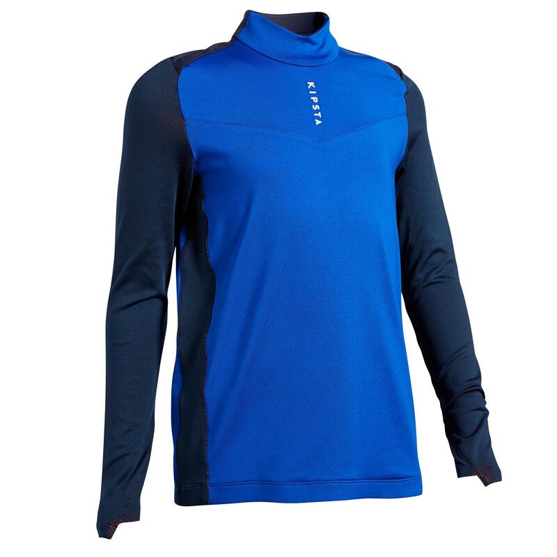 Sudadera Fútbol Kipsta T900 niños azul y azul marino