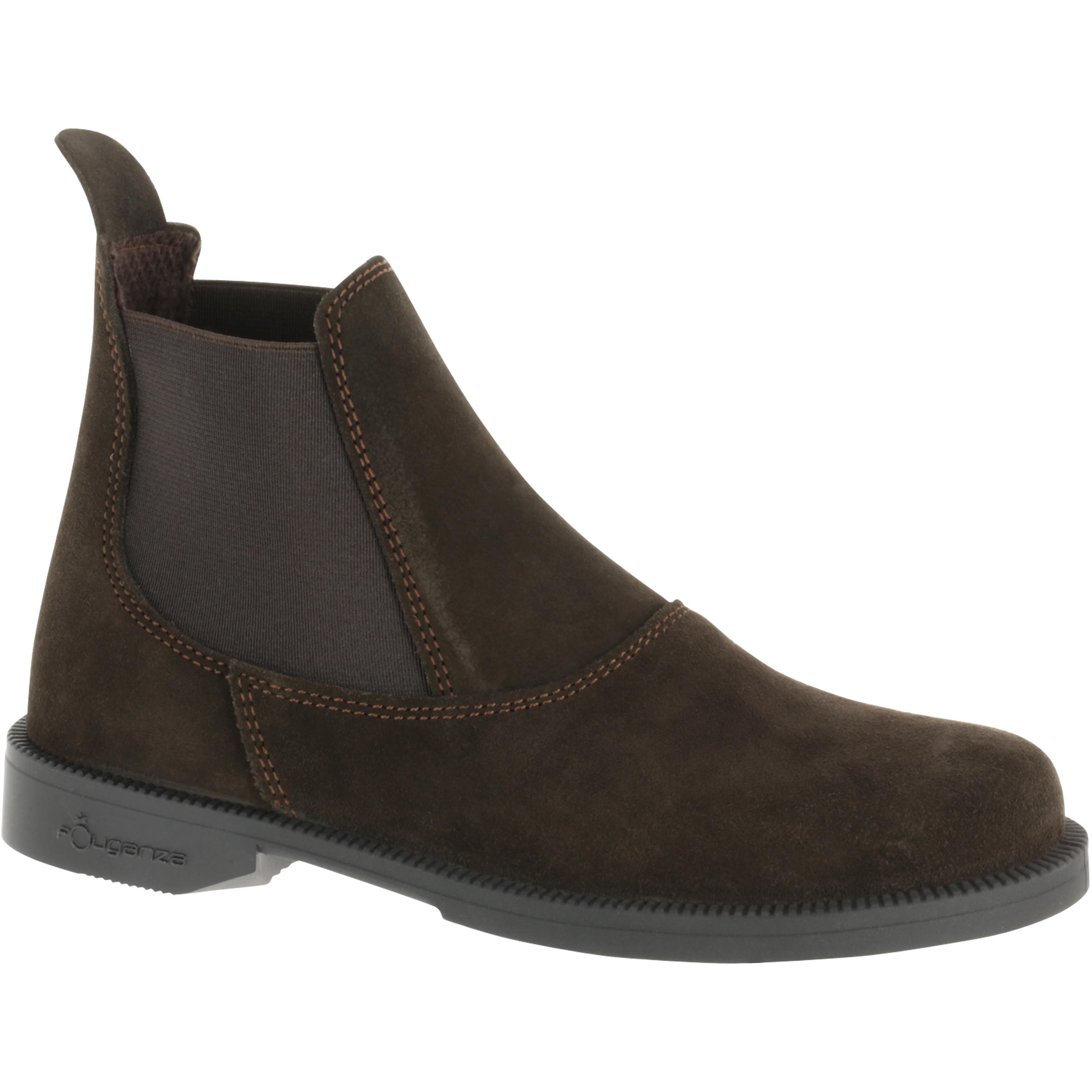 boots équitation cuir enfant - classic marron - fouganza