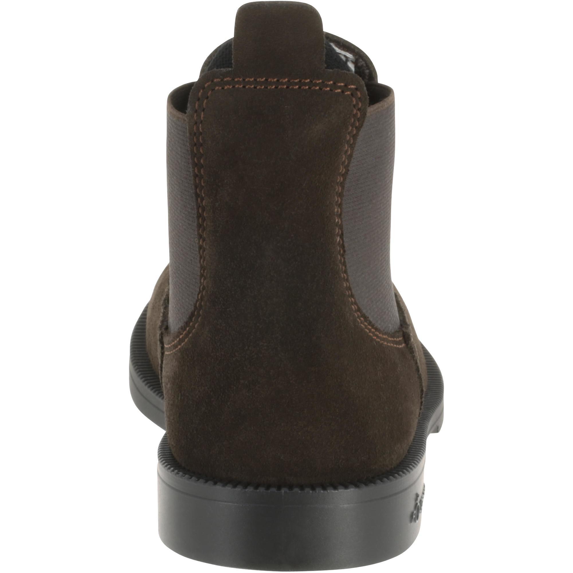 Boots quitation cuir Enfant Classic marron FOUGANZA Decathlon