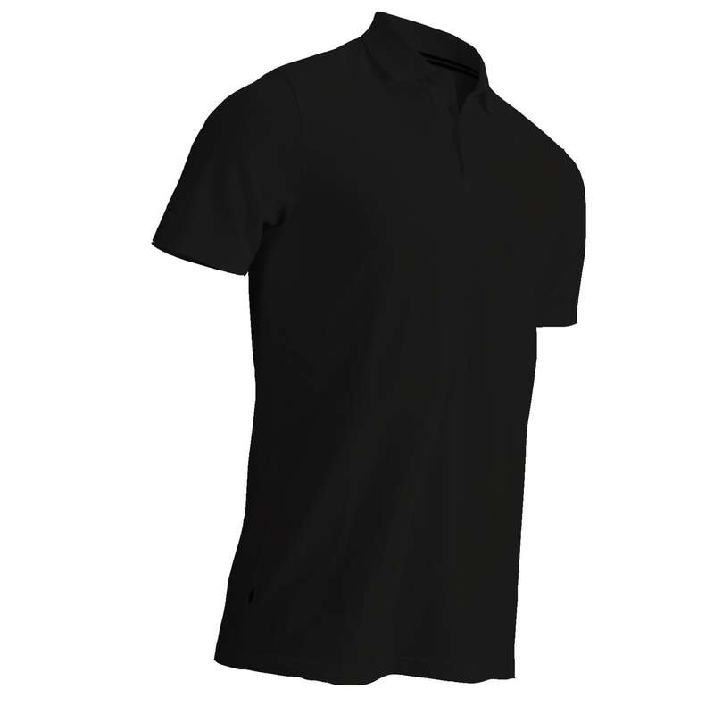 MENS MILD WEATHER GOLF CLOTHING Golf - INTAC'TEE black golf polo shirt INESIS - Golf Clothing