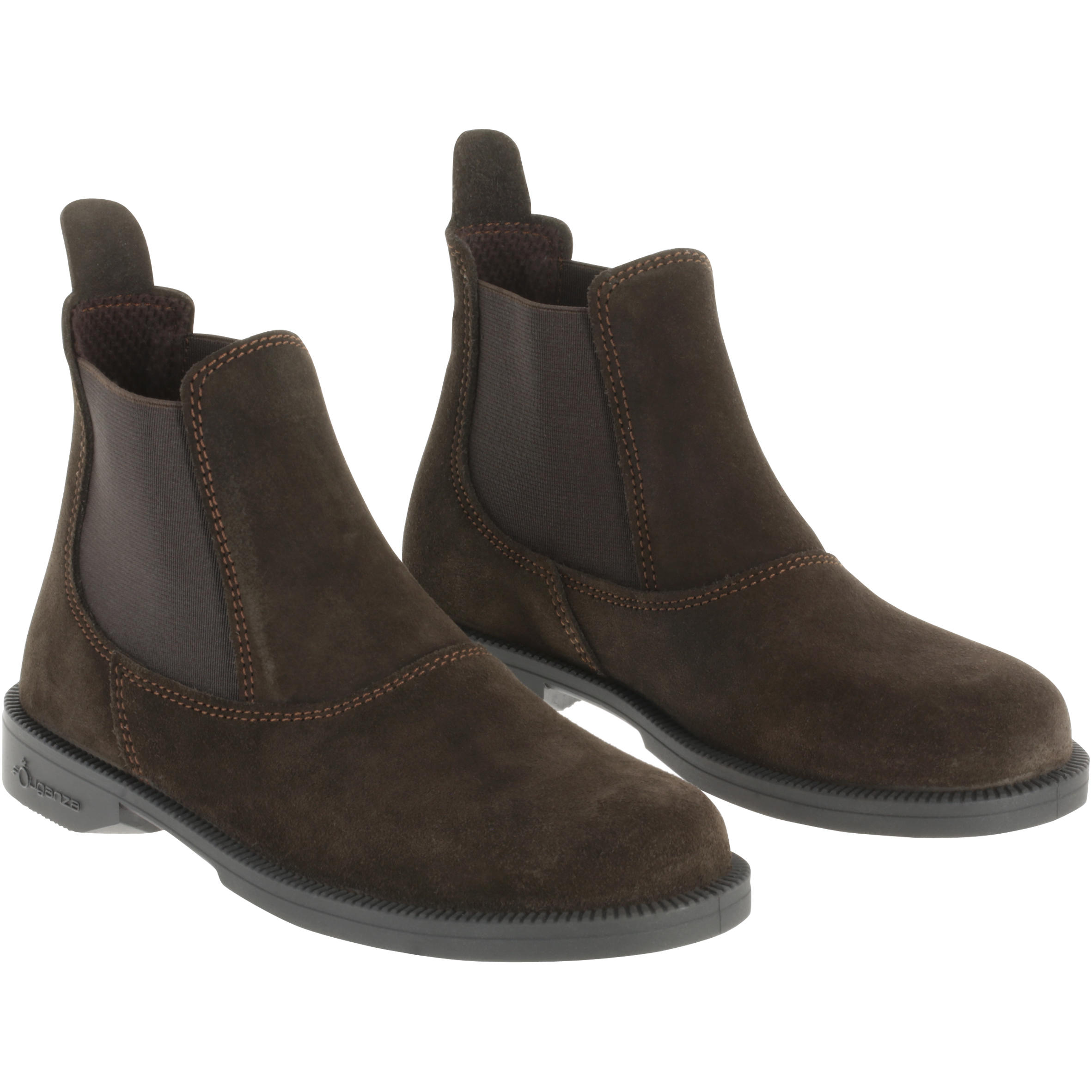 Kids' Horse Riding Leather Jodhpur Boots Classic - Brown 7/13