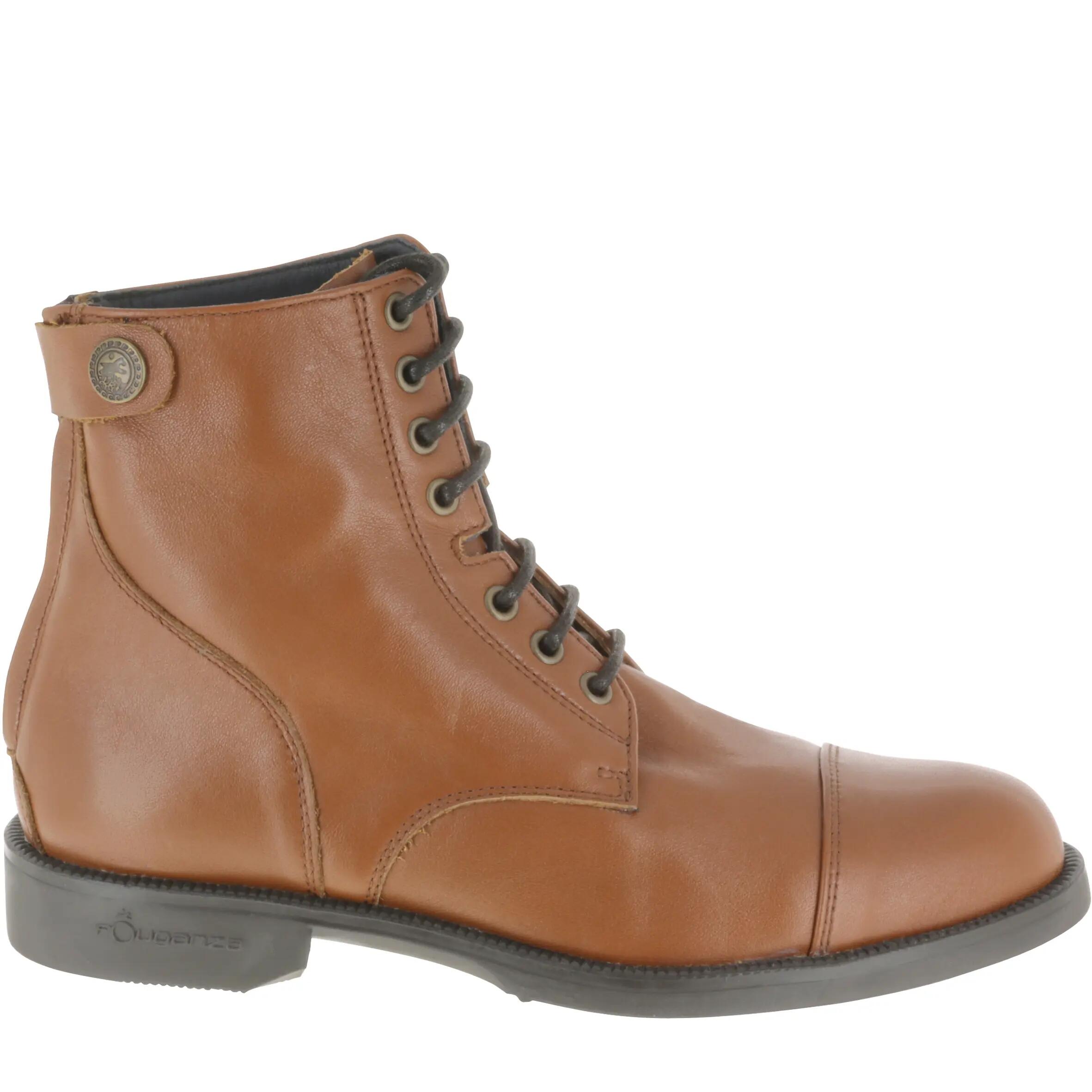Paddock Adult Lace-Up Horse Riding Jodhpur Boots - Camel 2/15