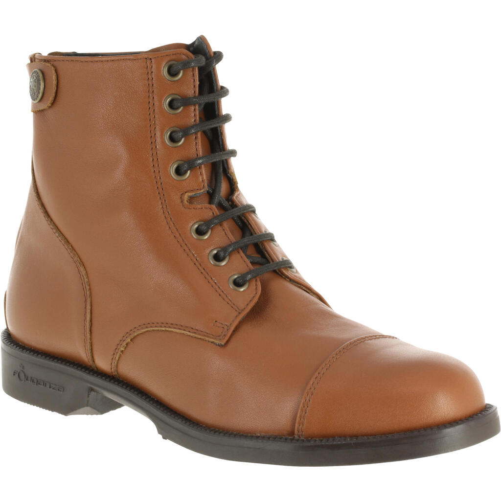 Paddock Adult Lace-Up Horse Riding Jodhpur Boots - Camel