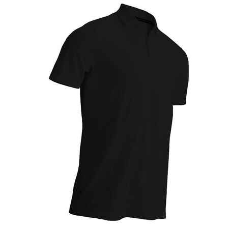 Men's golf short-sleeved polo shirt MW500 black