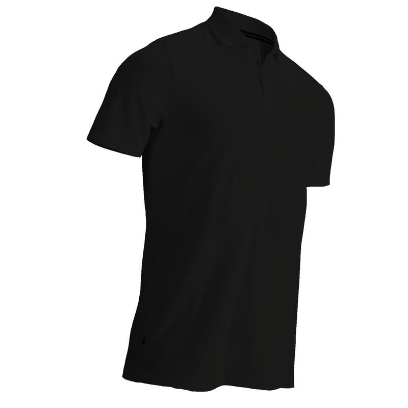 Polo Golf Hombre Negro Manga Corta