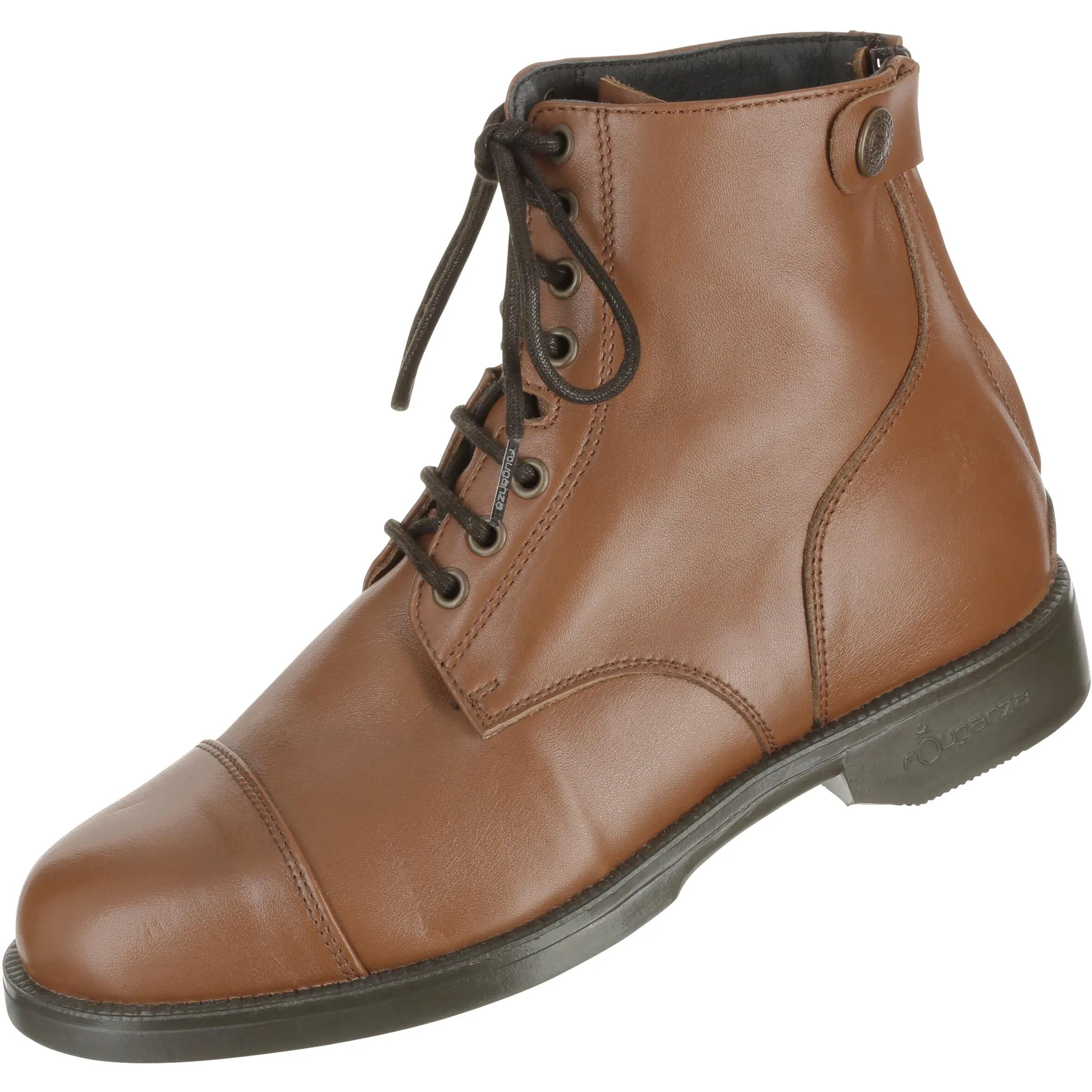 Paddock Adult Lace-Up Horse Riding Jodhpur Boots - Camel 10/15