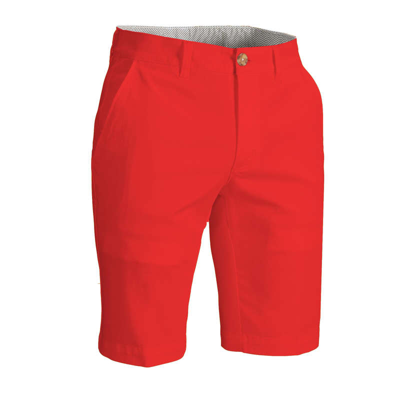 INESIS Men's Golf Shorts Coral Red Decathlon
