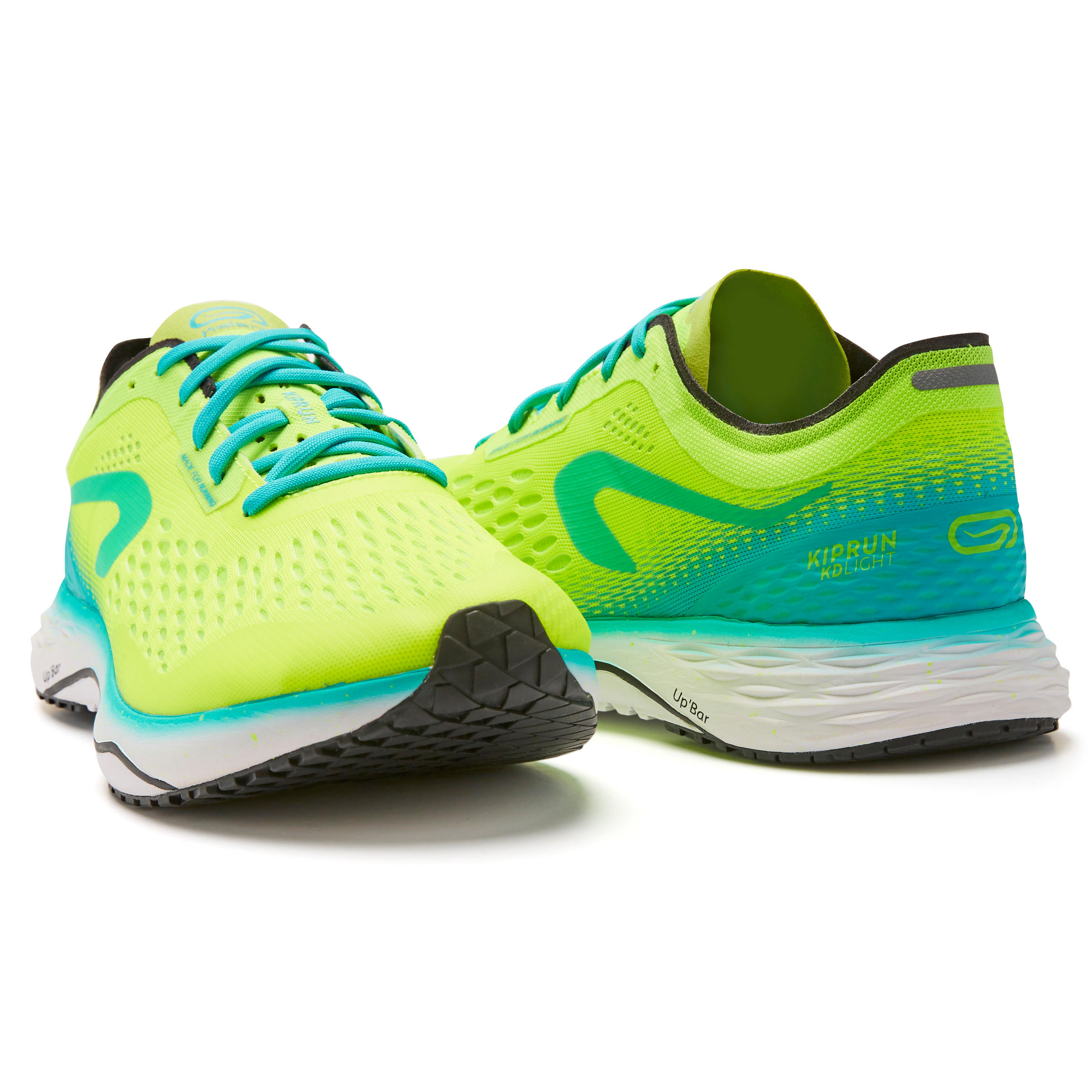 CHAUSSURES DE RUNNING HOMME KIPRUN KD LIGHT VERT JAUNE 5/9