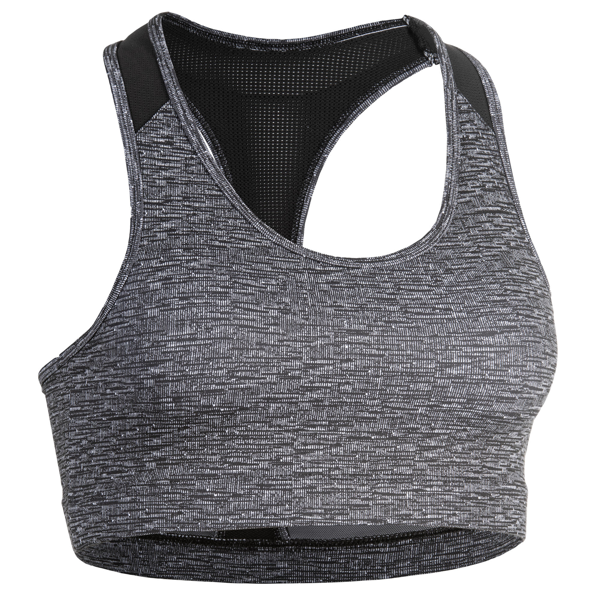 100 Women's Fitness Cardio Training Sports Bra - Mottled Grey | Domyos ...