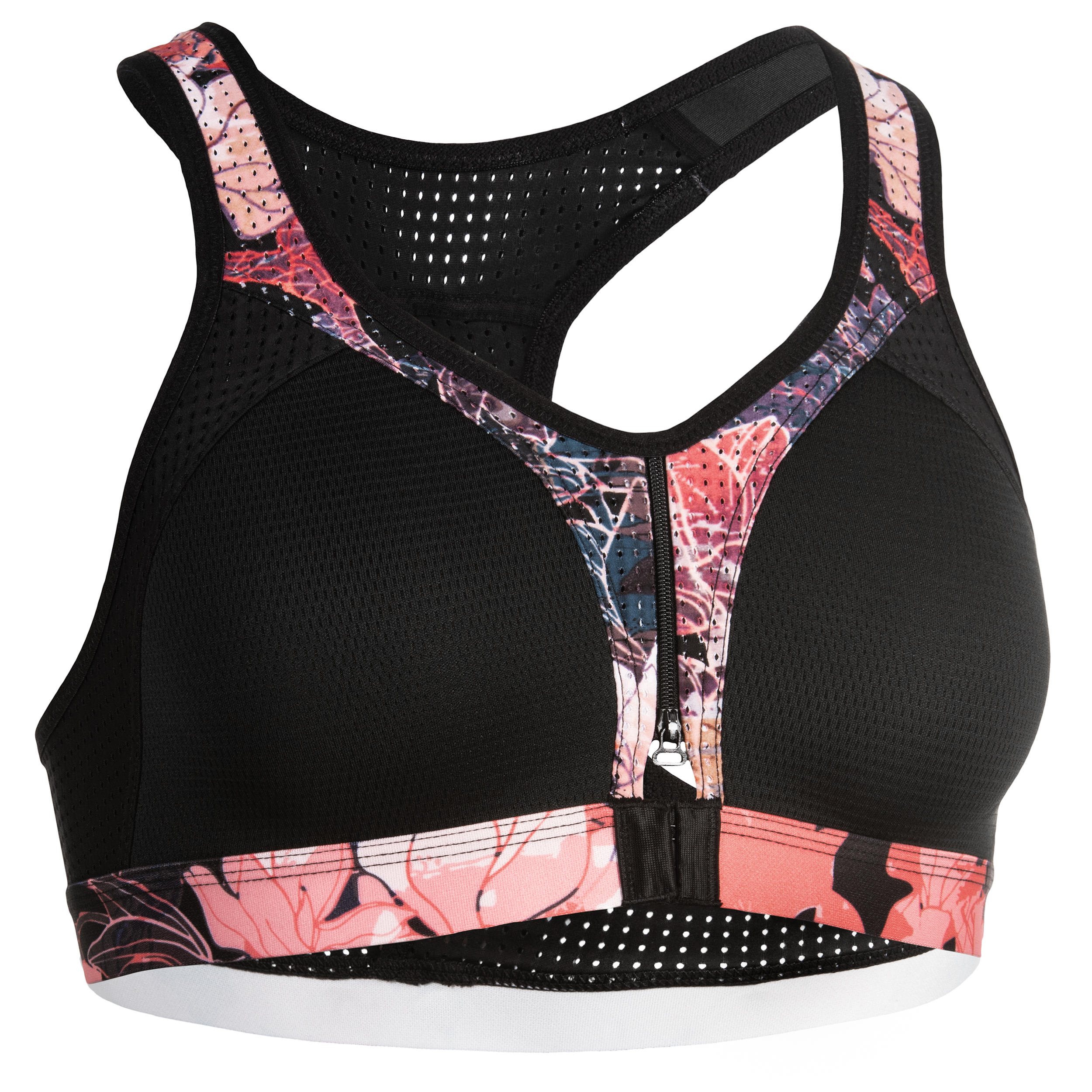 sujetador deportivo con cremallera decathlon