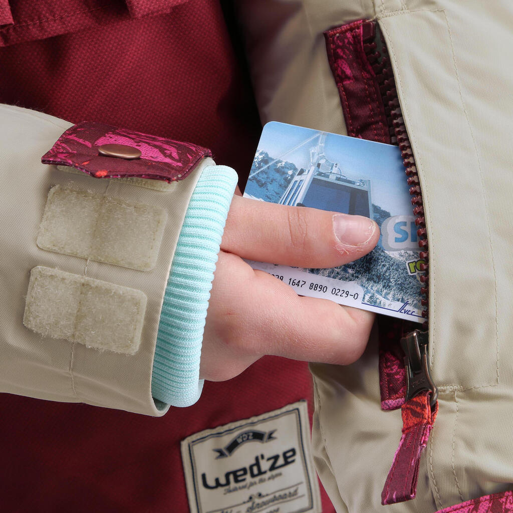 Skijacke Midstyle Kinder bordeaux/beige bordeaux/beige