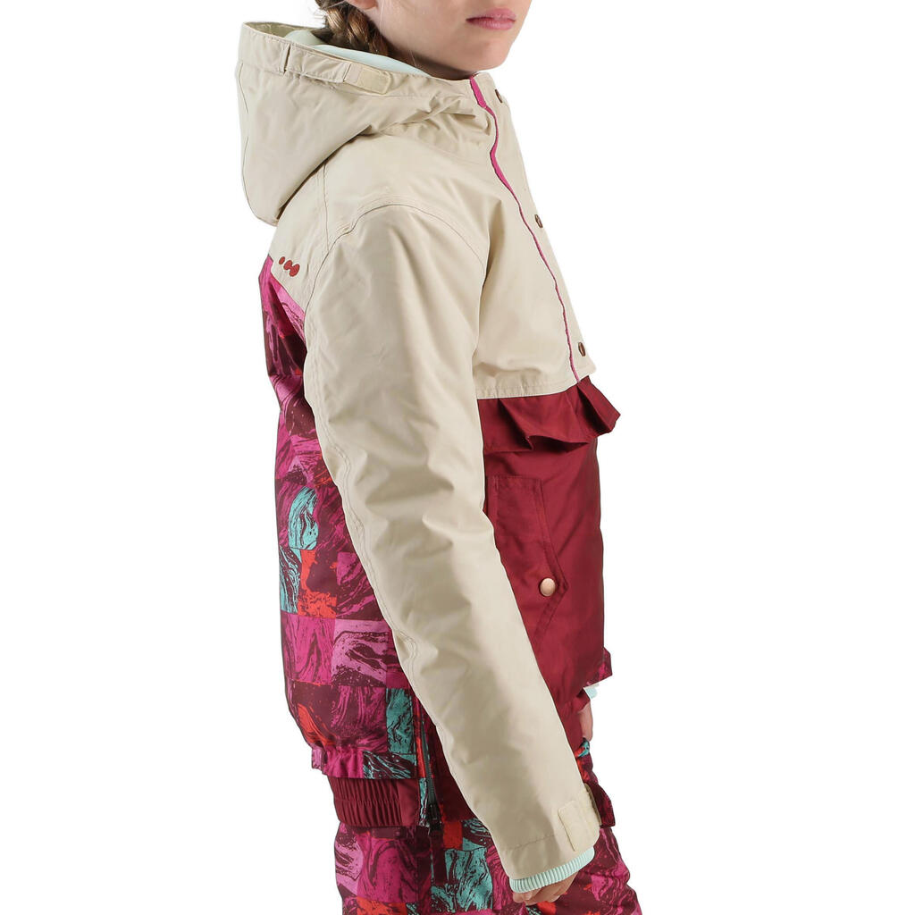 Skijacke Midstyle Kinder bordeaux/beige bordeaux/beige