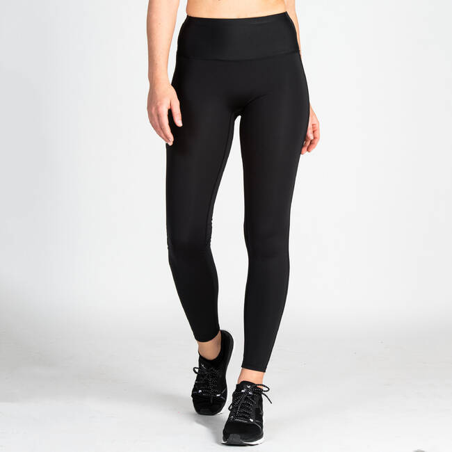 Buy Women Polyester High-Waist Gym Leggings - Black Online
