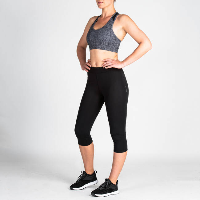 Buy Best Women Polyester 7/8 Basic Gym Leggings - Black Online