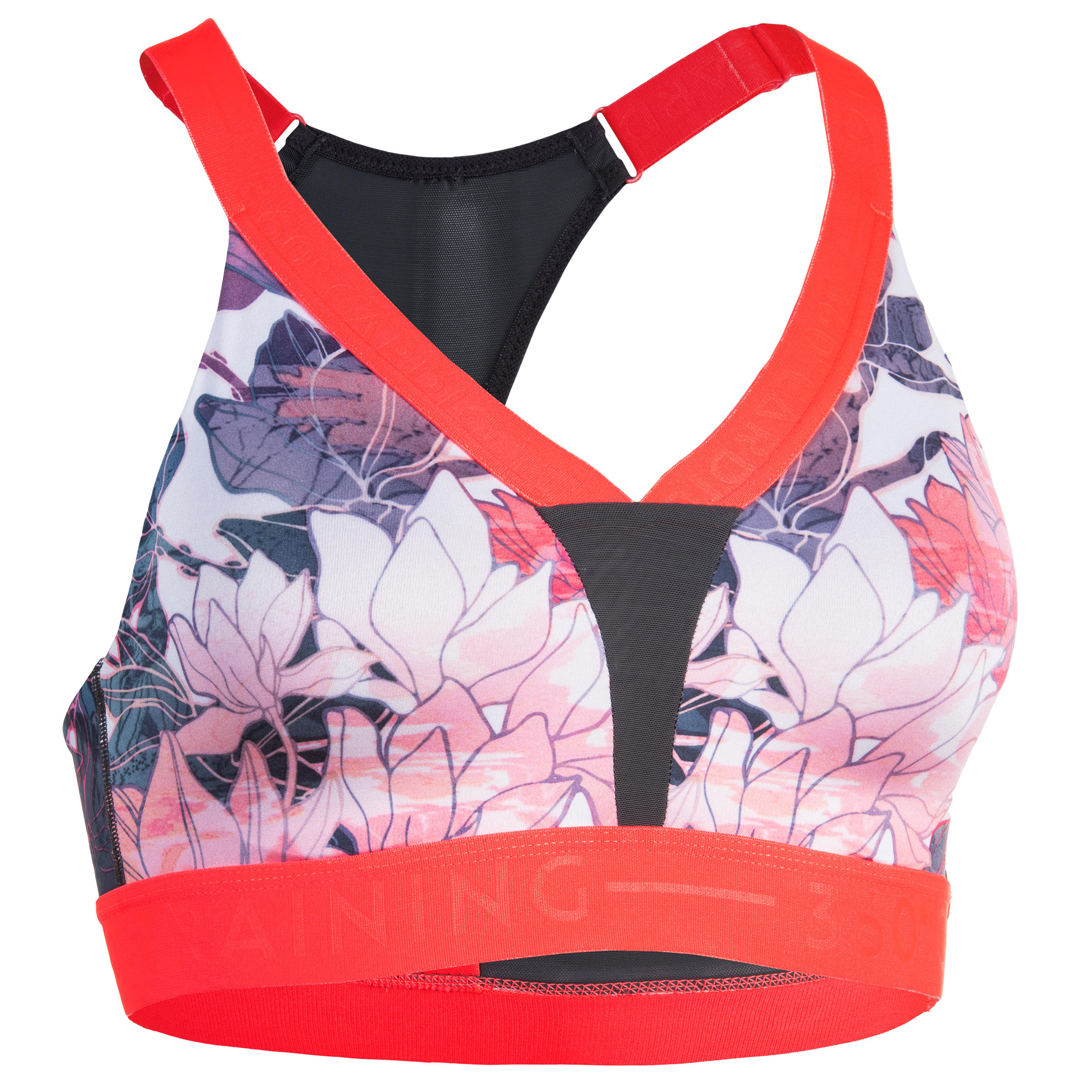 floral print sports bra