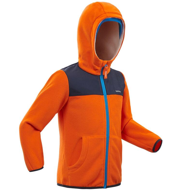 Polaire de randonnée enfant SH 500 orange 2-6 ans