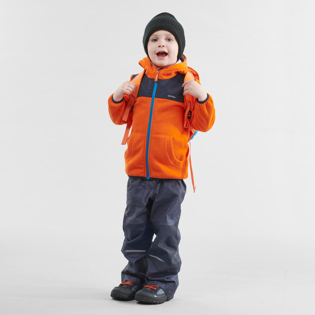 Children's hiking fleece SH 500 for age 2-6 - orange