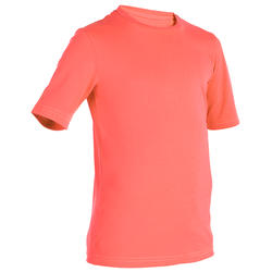 water tee shirt anti UV Surf Enfant corail