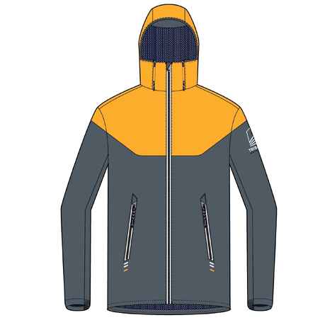 Veste imperméable de voile - veste de pluie SAILING 100 homme Gris jaune