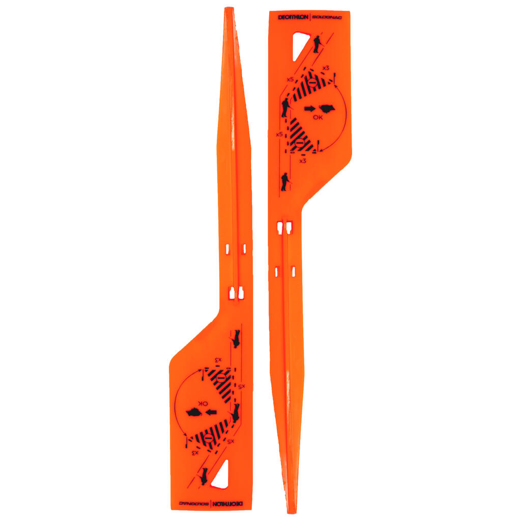 Markierungsfahnen im 30°-Winkel Kunststoff orange ×2 