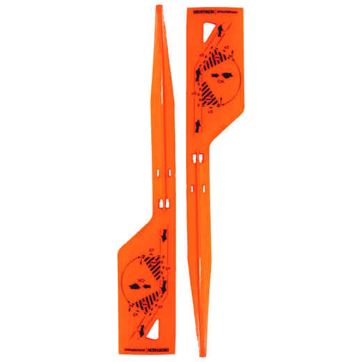 30° angle plastic marker pegs x2 - Orange