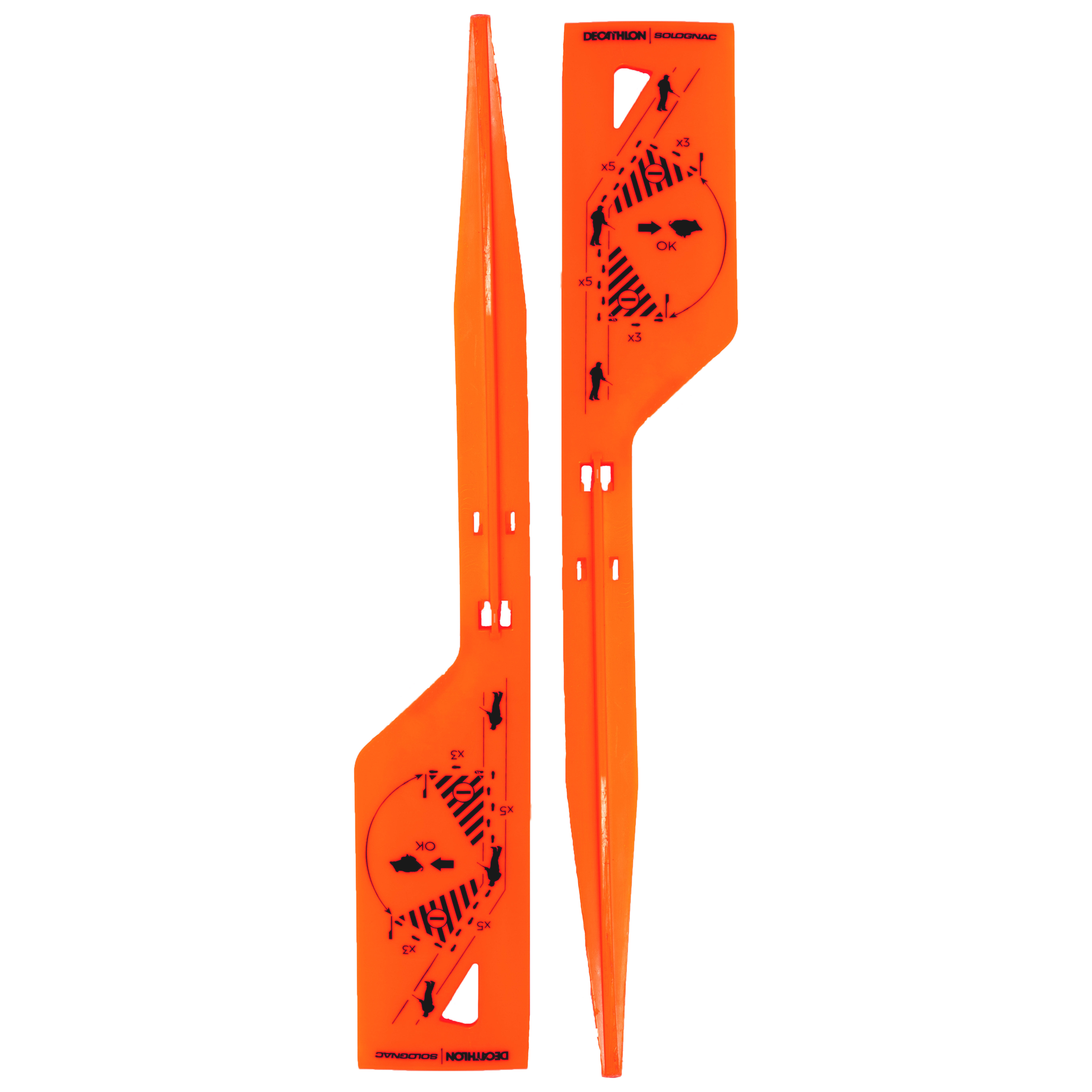 Picheți de marcaj portocaliu unghi de 30° X2 SOLOGNAC 30°