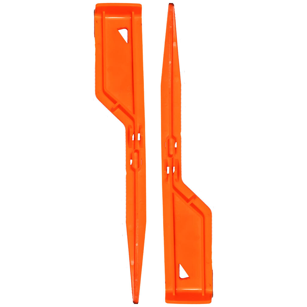 30° Angle marker pegs x2 - recycled plastic orange.