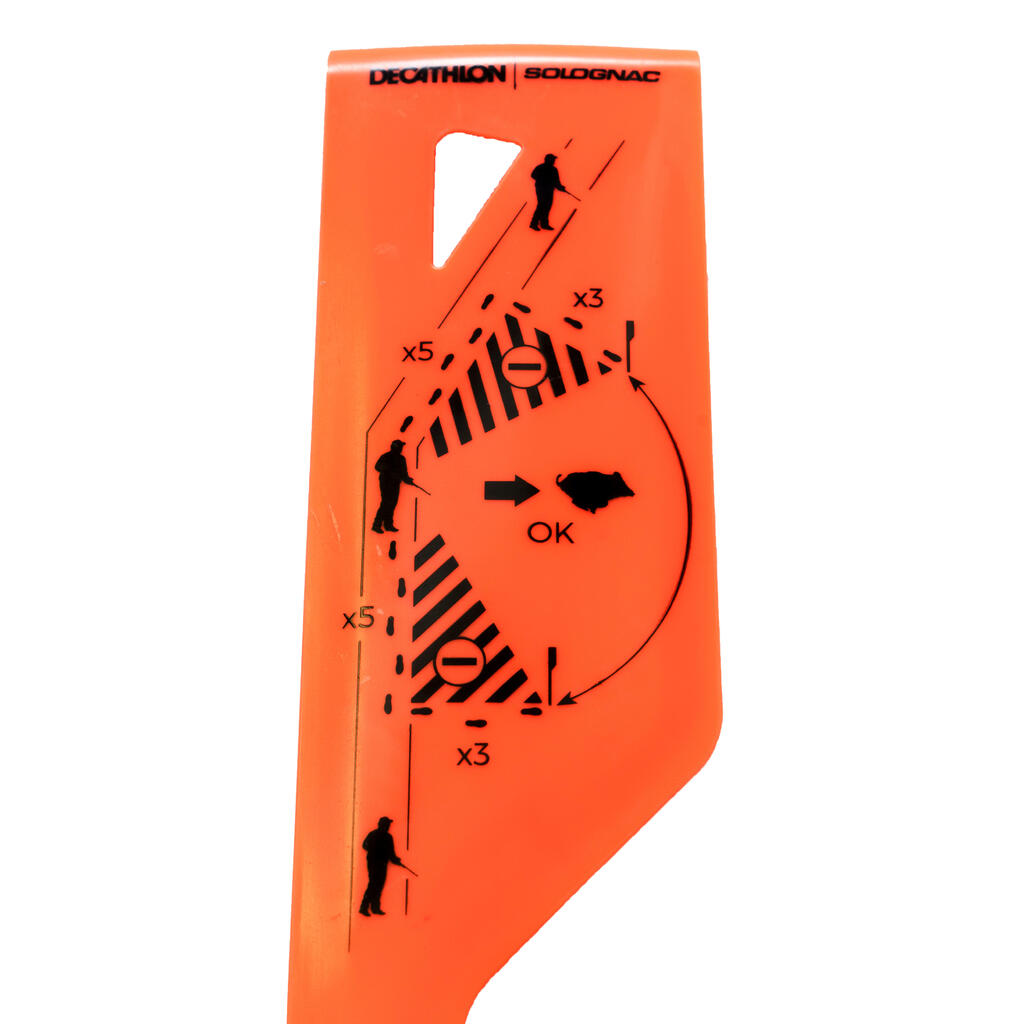 30° Angle marker pegs x2 - recycled plastic orange.