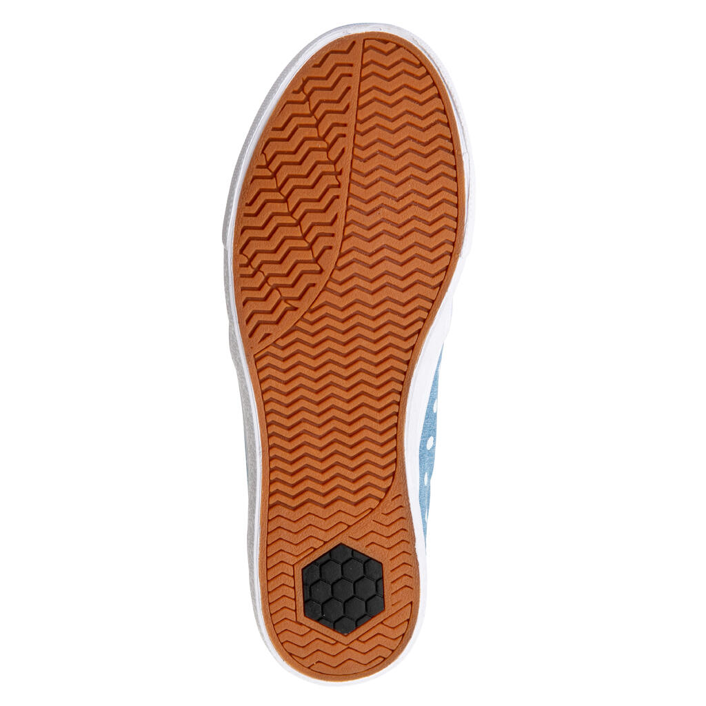 Skateschuhe Vulca 100 Canvas Low Skateboard Longboard Erwachsene Denim