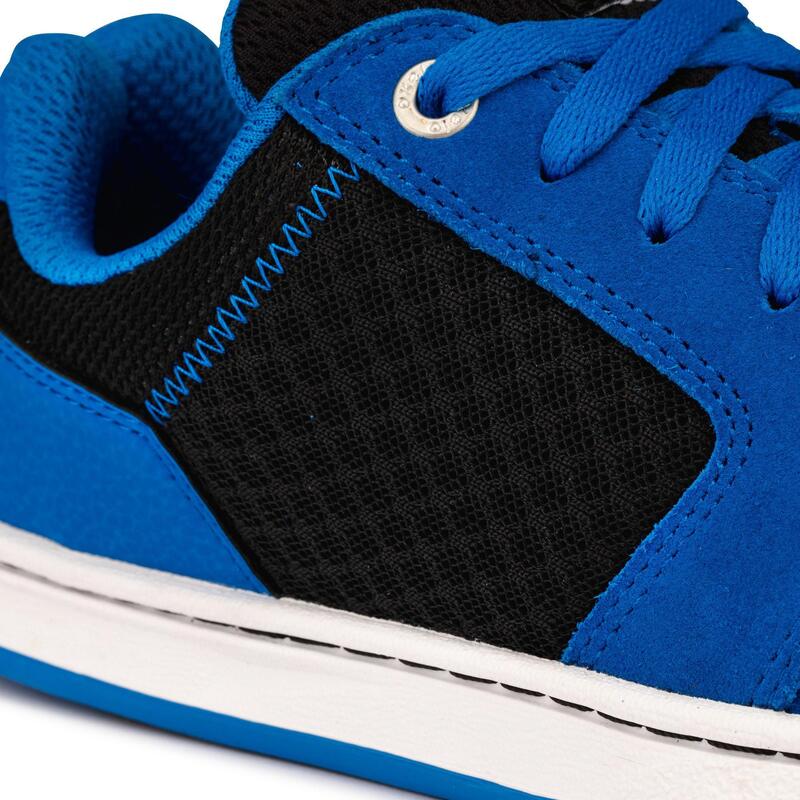 Zapatillas de skate resistentes piel Niños Oxelo Crush 500 Azul