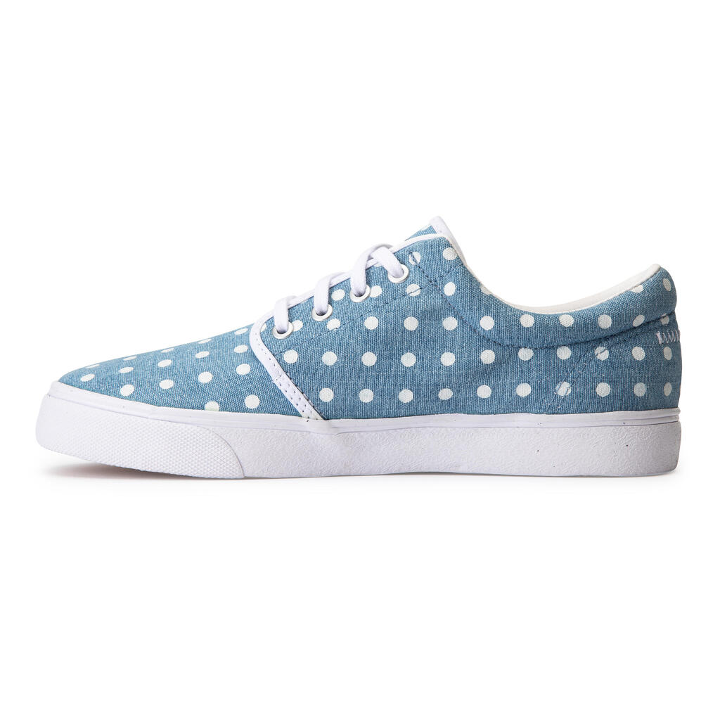 Skateschuhe Vulca 100 Canvas Low Skateboard Longboard Erwachsene Denim