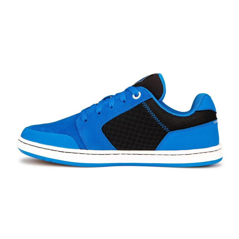 Zapatillas de skate resistentes piel Niños Oxelo Crush 500 Azul