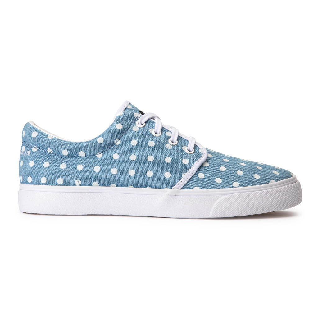 Skateschuhe Vulca 100 Canvas Low Skateboard Longboard Erwachsene Denim