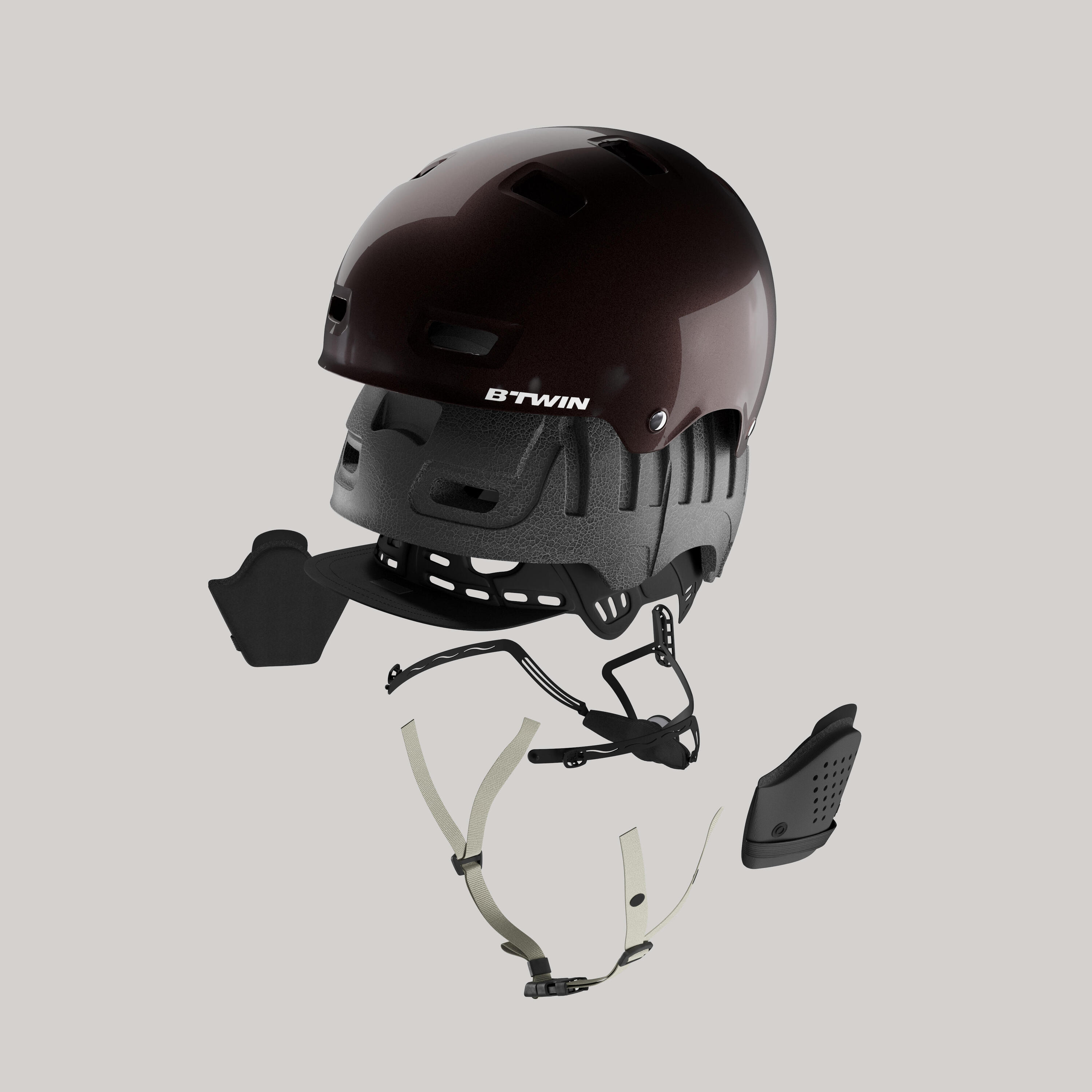 500 City Cycling Bowl Helmet - Chocolate 6/6