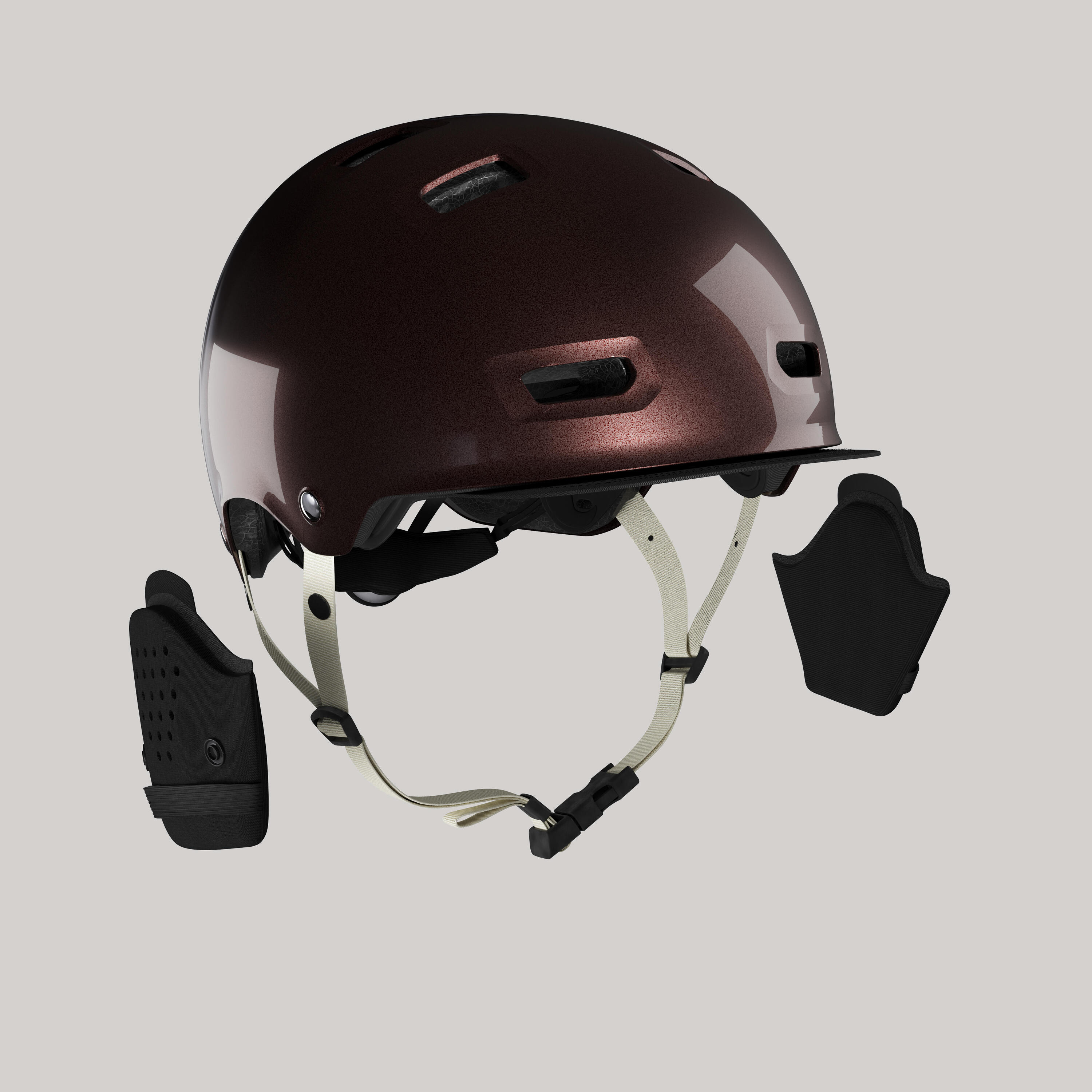 500 City Cycling Bowl Helmet - Chocolate 3/6