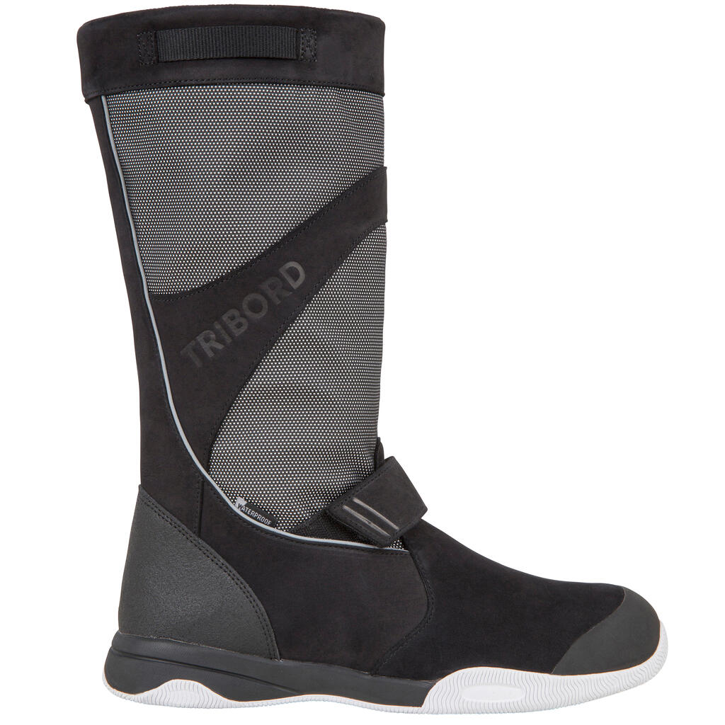 Segelstiefel Damen/Herren wasserdicht 900 schwarz